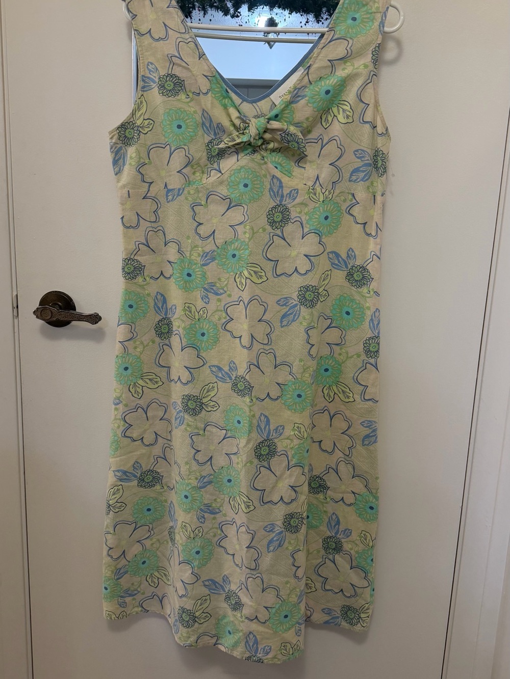 Carole Little Yellow Floral Tie-Front Casual Dress